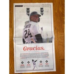 Detroit Tigers Miguel Cabrera commemorative newspaper